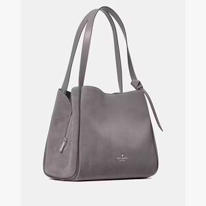 NWT Kate Spade Knott Suede Gray Tote